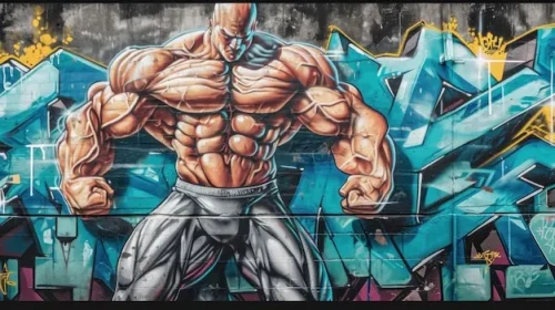 پوستر دیواری سهبعدی گرافیکی مرد ورزشکار 2 پوستر دیواری سهبعدی گرافیکی مرد ورزشکار