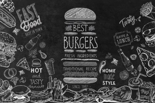 پوستر کاغذ دیواری فست فود