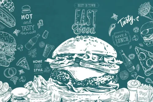 پوستر دیواری هنری فست فود 2 پوستر دیواری هنری فست فود