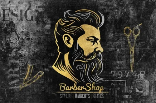 پوستر سه بعدی برای آرایشگاه مردانه 2 پوستر سه بعدی برای آرایشگاه مردانه