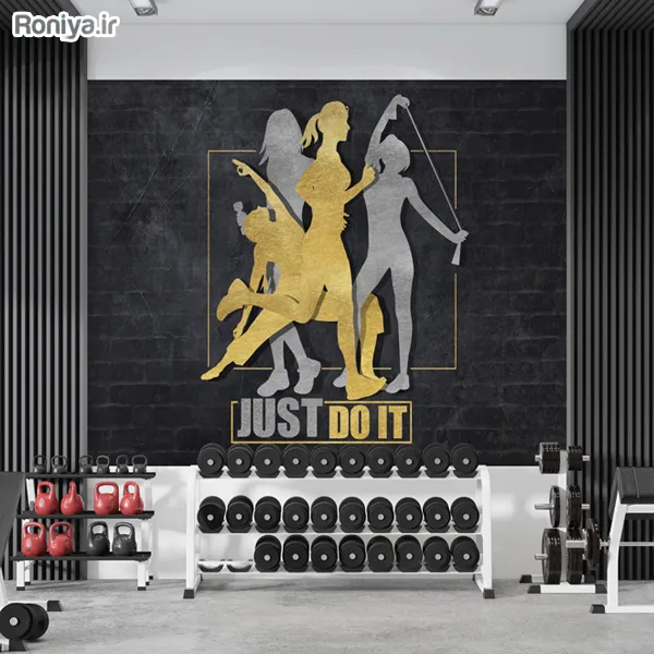 پوستر ورزشی مشکی طلایی بانوان