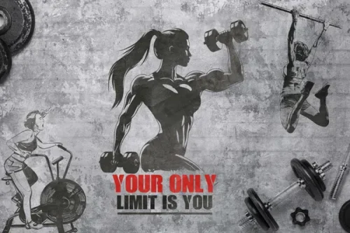 پوستر دیواری ورزشی طرح بدنسازی بانوان 2 پوستر دیواری ورزشی طرح بدنسازی بانوان