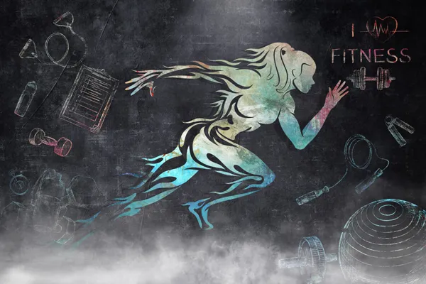 پوستر دیواری باشگاه FITNESS