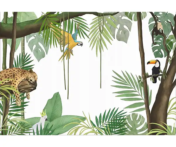 پوستر دیواری کودکانه طرح جنگل 2 پوستر دیواری کودکانه طرح جنگل - Image 2