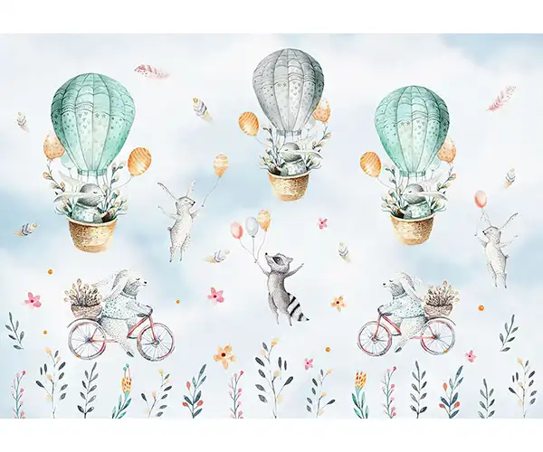 پوستر دیواری کودکانه طرح بالن 3 پوستر دیواری کودکانه طرح بالن