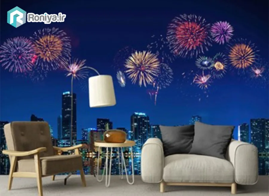 پوستر دیواری طرح آتیش بازی در شب 1 پوستر دیواری طرح آتیش بازی در شب