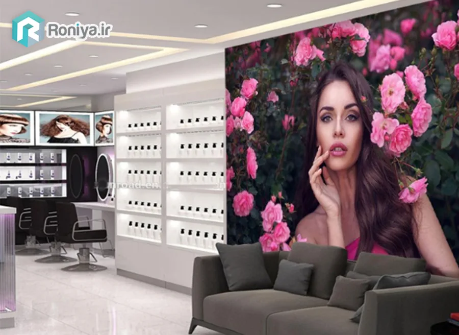 پوستر دیواری سه بعدی طرح گل و چهره 2 پوستر دیواری سه بعدی طرح گل و چهره - Image 2