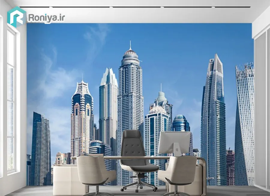 پوستر دیواری طرح برج های دبی 2 پوستر دیواری طرح برج های دبی - Image 2
