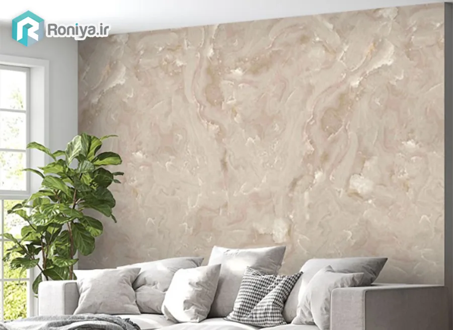 پوستر دیواری لابی طرح سنگ مرمر روشن 1 پوستر دیواری لابی طرح سنگ مرمر روشن