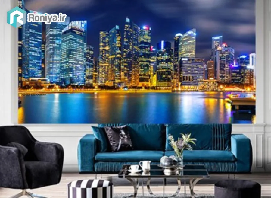 پوستر دیواری طرح شهر مدرن سنگاپور 1 پوستر دیواری طرح شهر مدرن سنگاپور