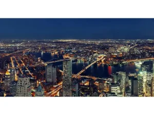 پوستر دیواری سه بعدی طرح شهر نیویورک در شب 3 پوستر دیواری سه بعدی طرح شهر نیویورک در شب