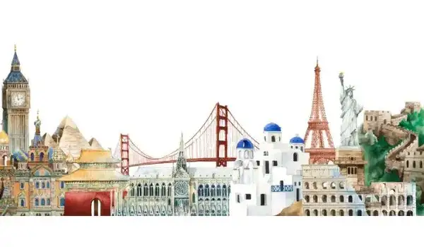 پوستر دیواری طرح نقاشی نقاط معروف دنیا 2 پوستر دیواری طرح نقاشی نقاط معروف دنیا