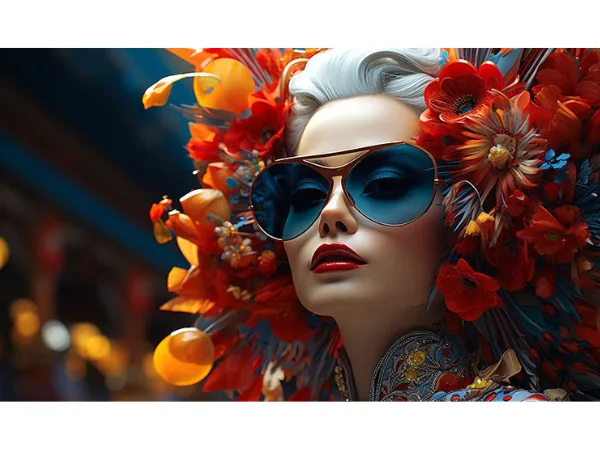 پوستر دیواری سه بعدی آرایشگاه طرح چهره فانتزی 2 پوستر دیواری سه بعدی آرایشگاه طرح چهره فانتزی