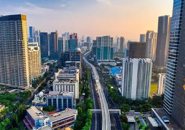 پوستر دیواری زیبا نمای شهر اندونزی 2 پوستر دیواری سه بعدی ارکیده بهشتی کد 3DF-058