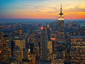 پوستر دیواری سه بعدی طرح امپایر استیت نیویورک