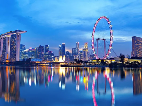 پوستر دیواری سه بعدی طرح شهر سنگاپور 2 پوستر دیواری سه بعدی طرح شهر سنگاپور