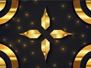 پوستر دیواری طرح مشکی طلایی