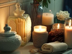 پوستر دیواری طرح شمع برای سالن ماساژ 4 پوستر دیواری طرح شمع برای سالن ماساژ