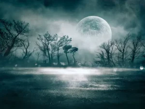 پوستر دیواری ترسناک - طرح مه در شب