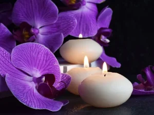 پوستر دیواری ماساژ طرح گل ارکیده بنفش 3 پوستر دیواری ماساژ طرح گل ارکیده بنفش