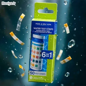 تست کیت نواری آب استخر و جکوزی OKMZOLL بسته 50 عددی 2 تست کیت نواری استخر