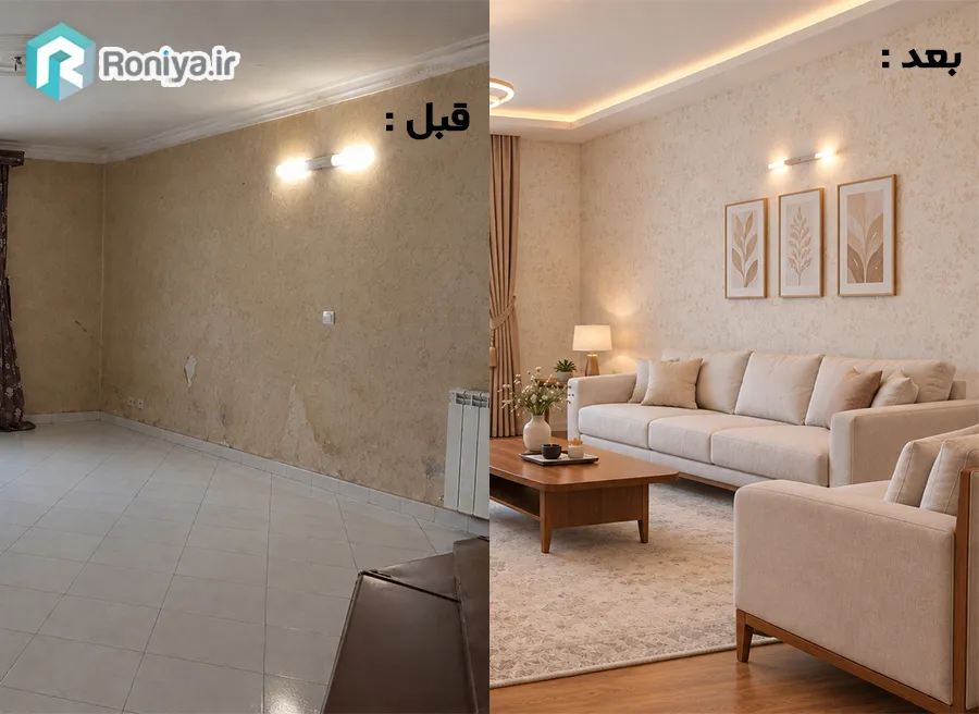 بازسازی دکوراسیون واحد مسکونی