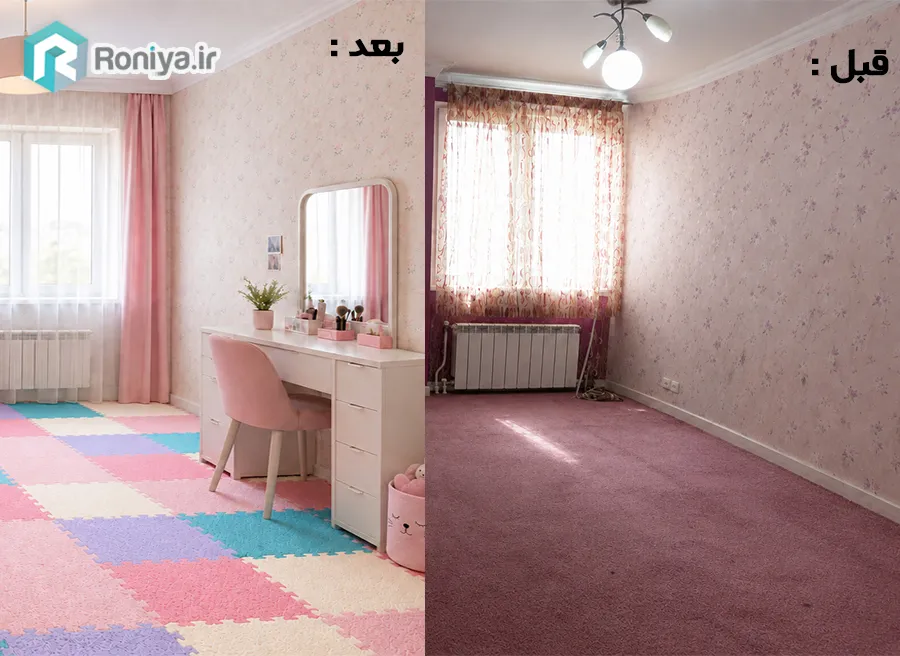 کاغذ دیواری اتاق کودک دخترانه