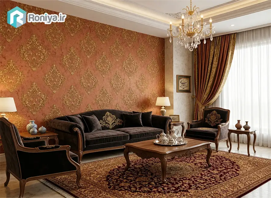 پروژه اجرایی کاغذ دیواری ساده سفید