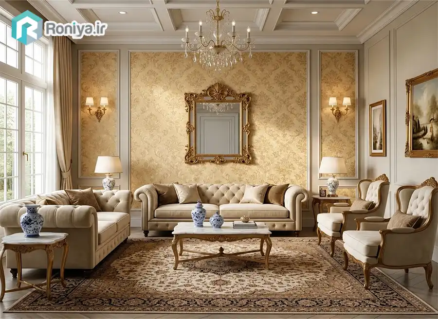 پروژه اجرایی کاغذ دیواری ساده سفید