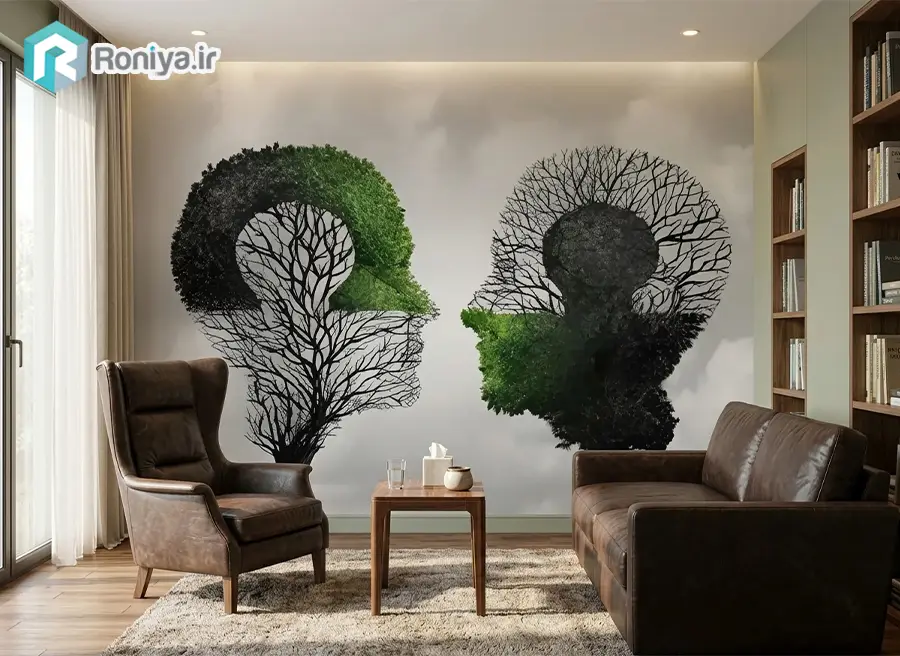 اجرای پوستر دیواری برای کلینیک مشاوره